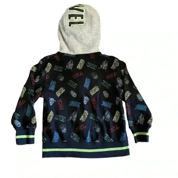 Marvel zip up jacket & hood. Thor captain America Hulk Ironman SZ 5 - Picture 6 of 10
